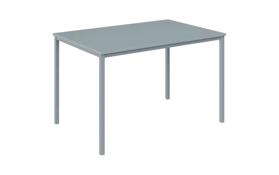 JPT 120 Jídelní stůl 1200 x 800 mm, deska šedá / podnož stříbrná